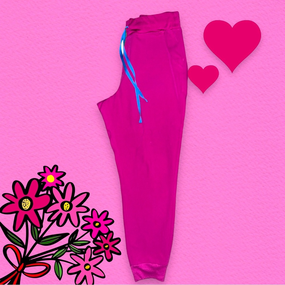 FIGS brand - “Clara” Jogger High Waisted Scrub Pants - Raspberry Sorbet